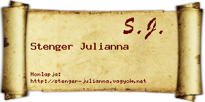 Stenger Julianna névjegykártya